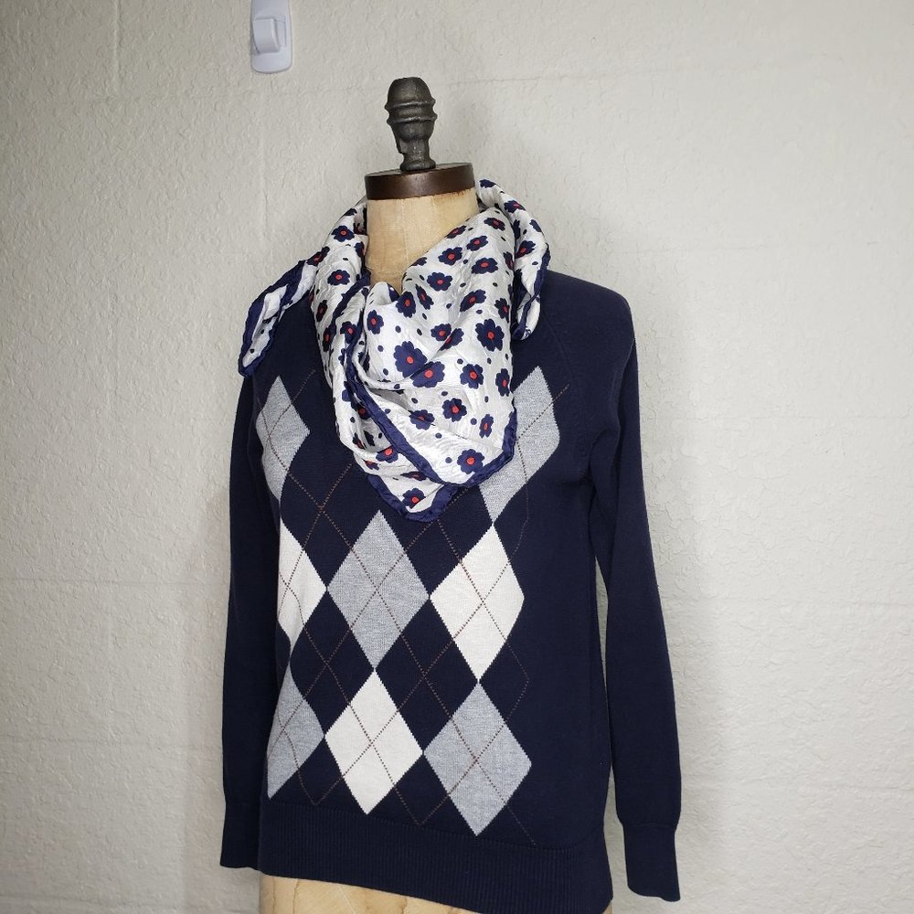 Vintage Jaegar Daisy Print Scarf